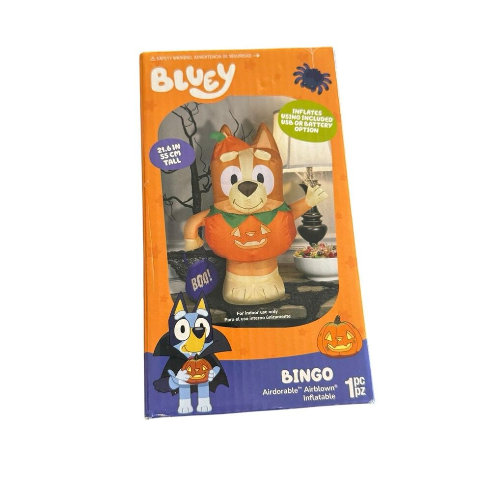 Halloween Inflatable Bluey Decoration Bingo 22 Inches‎ Tall Indoor